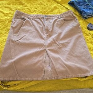 Old Navy Tan A-Line Cargo Skirt Knee-Length